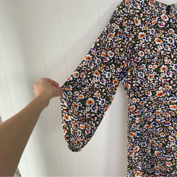 Boden Womens Mini Dress Crew Neck Zip Back Multi Eden Bloom Size US 12 / UK 16 - Picture 5 of 10